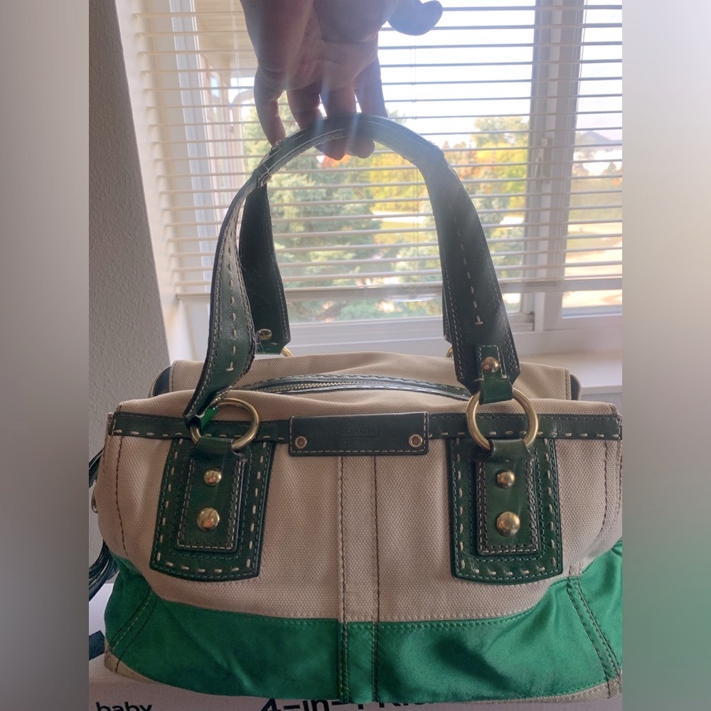 Coach Legacy Leather Fabric Vintage Satchel